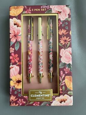 NEW Clementine Multi-Color Floral Pen Set #920032